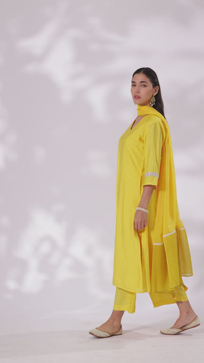 Citrine & Pearls Kurta Set