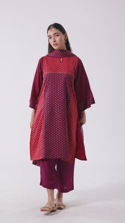 Ruby & Amethyst Kurta set